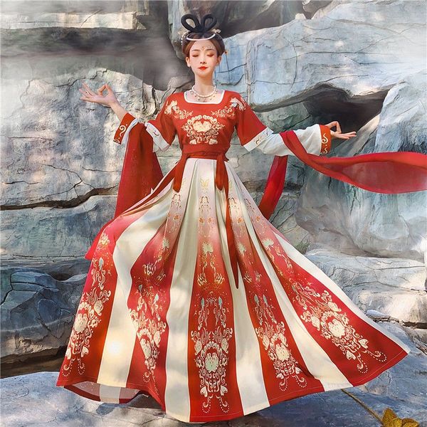 

hanfu women chinese traditional folk costume girl han dynasty dance lady fairy cosplay clothe oriental ancient prince suit 12267, Red