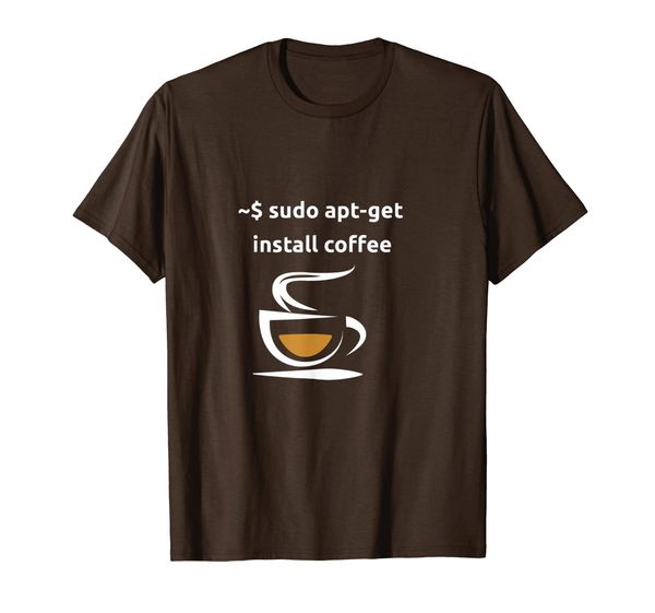

linux sudo apt-get install coffee tshirt, geeks gift tshirt, White;black