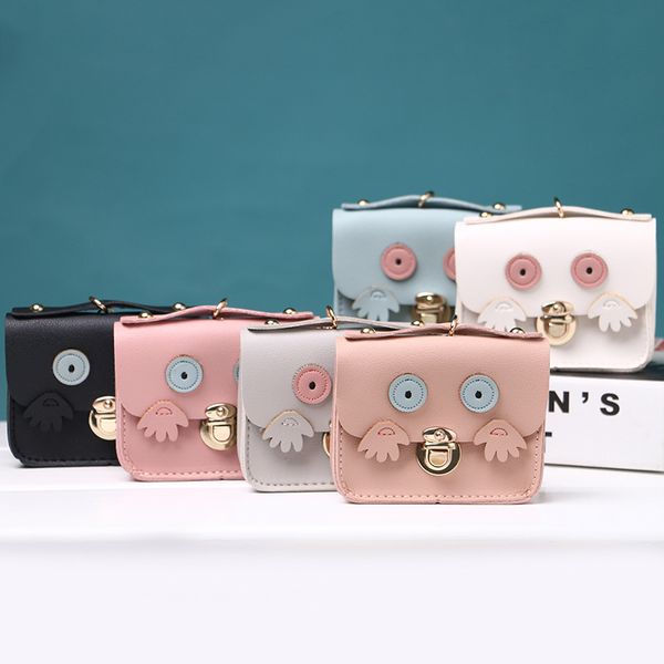 

dhl50pcs coin purses women pu owl decoration square hasp min wallet mix color, Red;black