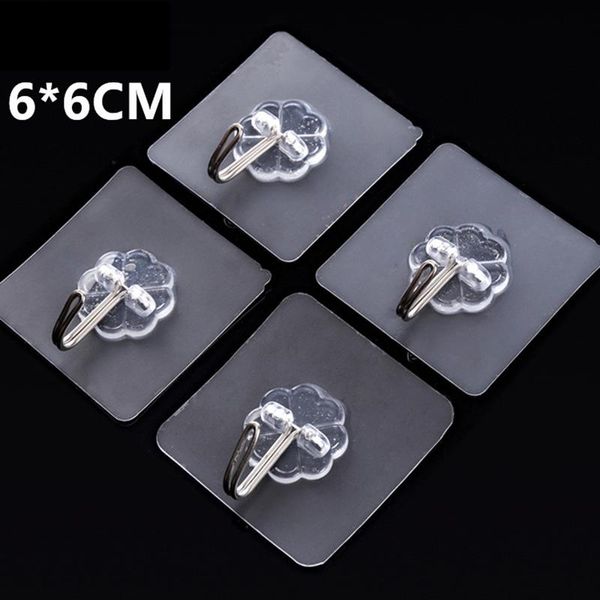 

hooks & rails strong transparent hook waterproof self adhesive door wall hangers suction cup hanger kitchen bathroom accessories
