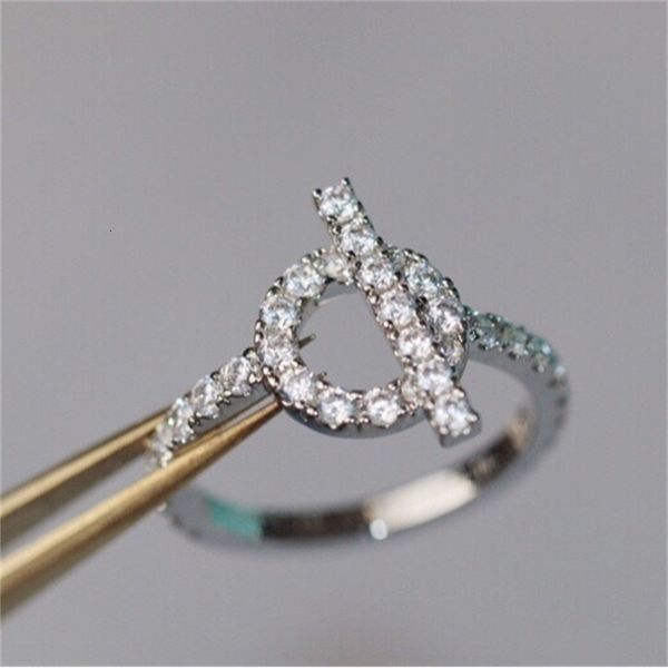 

ring v gold small q h home full diamond high-end finess broken, Silver