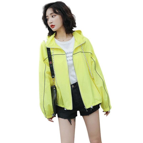 

racing jackets sun protection clothing women's thin section solid color summer riding skin windbreaker korea ins short, Black;red