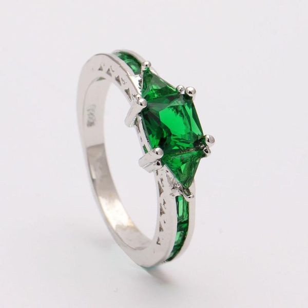 

wedding rings 10kt black gold filled jewelry fashion geometric design light blue cz ring vintage for women, Slivery;golden