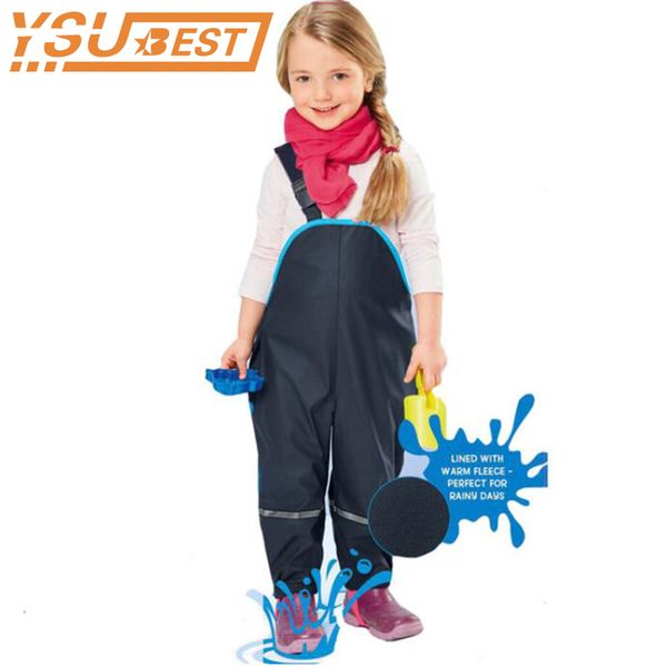 

1-7 yrs girls boys waterproof baby overalls trousers outdoor kids windproof rain pants black friday g6w8, Blue