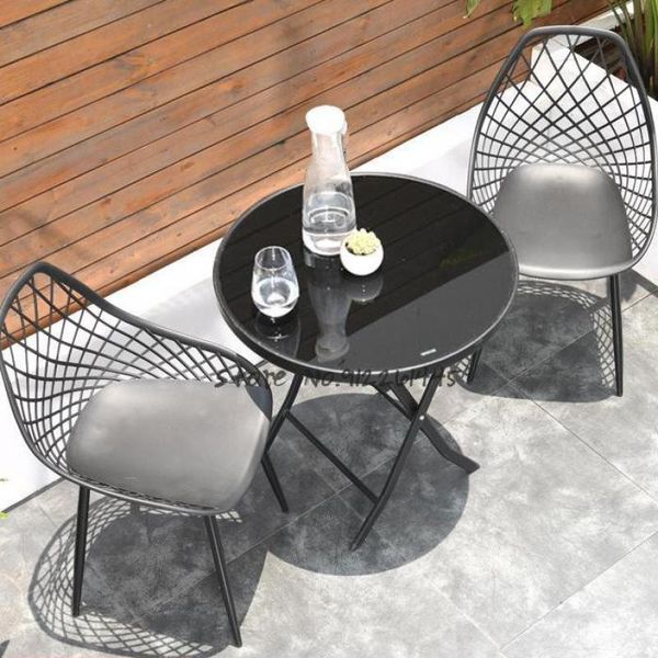 

camp furniture balcony small table and chair one two chairs outdoor coffee leisure simple modern terrace rattan