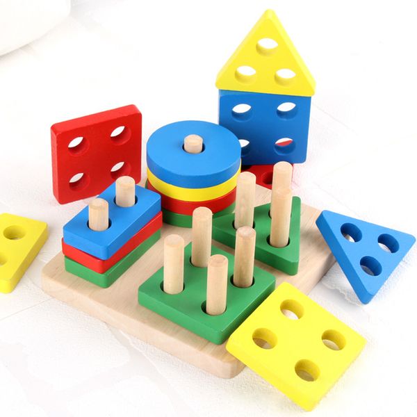 

kids wooden montessori toys building blocks montessori toys color shape match sorting board puzzle geometric learning toy gifts