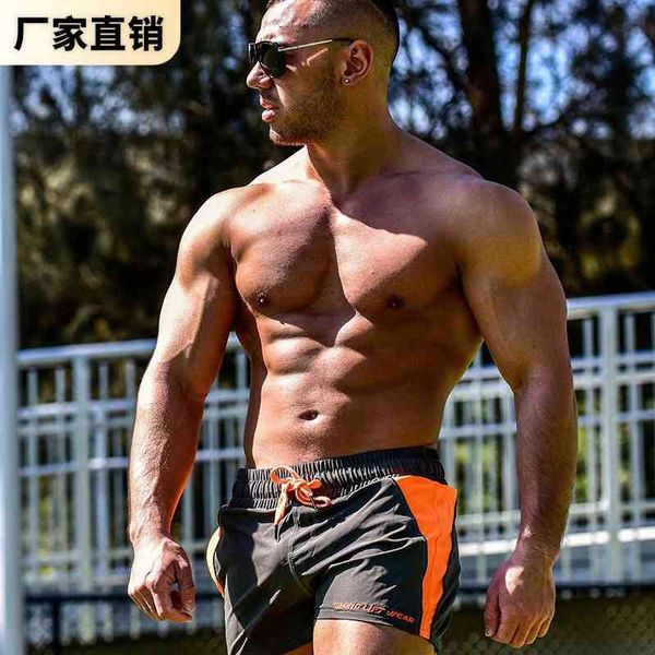 

summer sports shorts fast dry outdoor training basketball fitness running pants men's wear, White;black