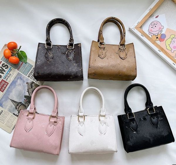 

fashion children shell handbag kids printed pu leather chain bag baby totes girls purse supply, Black