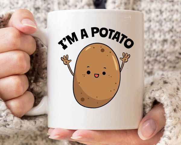 

mugs i'm a potato mug funny couch coffee cup for men and women cute