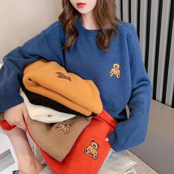 

women's sweaters 2021 retro lazy korean style inner candy sweater fall and winter outer wear loose japanese, White;black