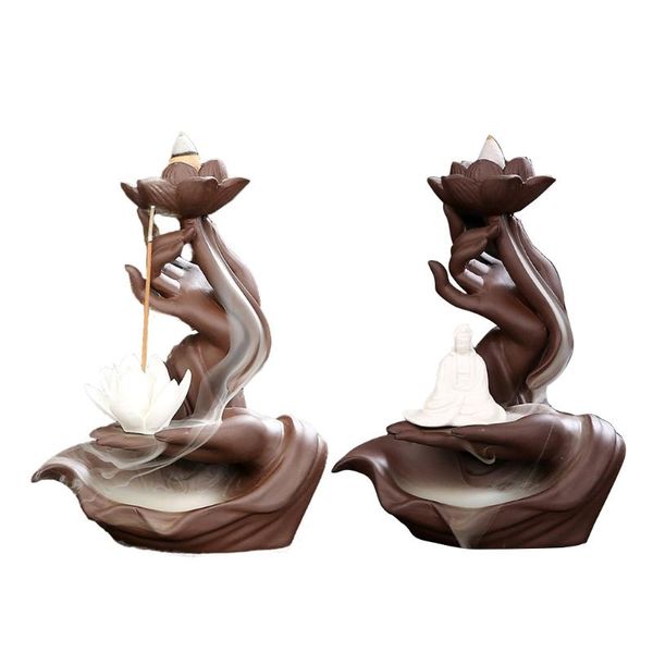 

zen backflow burner waterfall holders home decorations statue ornaments handmade gift figurine fragrance lamps