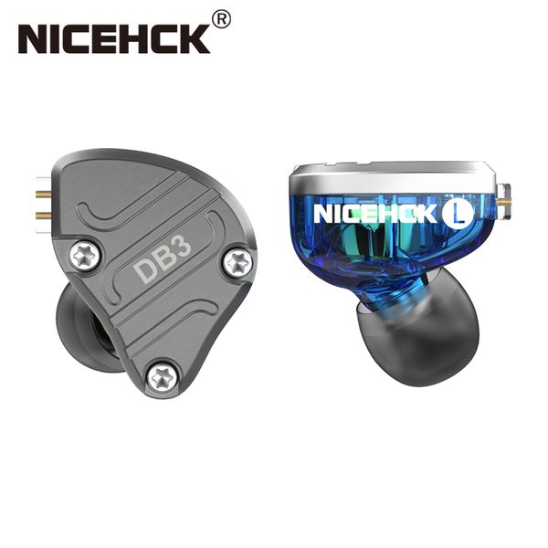 

nicehck db3 2dd+1ba hybrid 3 driver units in ear earphone monitor running sport headset hifi earbud iem dj 2pin nx7 x49