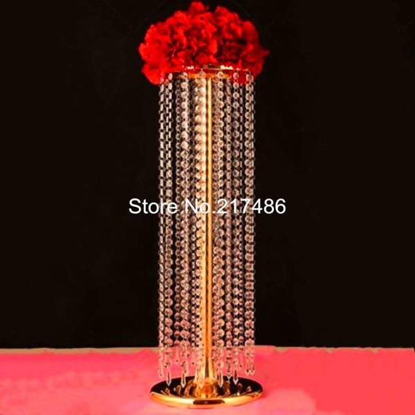 

party decoration crystal diamond flower arrangement stands for wedding hall