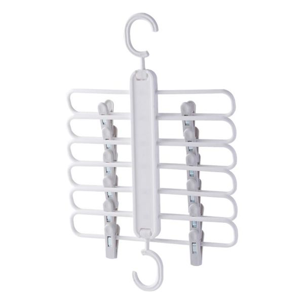 

multi-layer drying rack magic hanging clothes pant hanger multifunction b85c hangers & racks