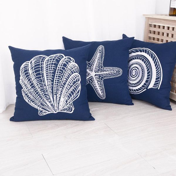 

cushion/decorative pillow marine anime pillowcase simple modern decorative embroidery bedside sofa cover throw square lumbar cushion 45x45cm