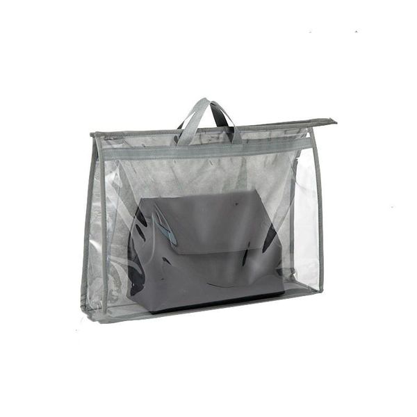 

storage bags transparent pvc handbag dust bag wardrobe leather protection hanging waterproof dustproof organizer