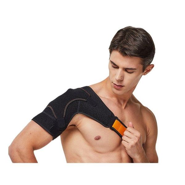 

back support running fitness sports prevention shoulder protection warmth and cold male arm, Black;blue