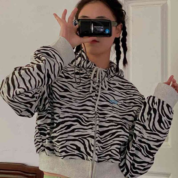 

women's jackets tap with zipper, short print vintage korean style shirt and long sleeve for women, chic jacket y2k s0h9, Black;brown