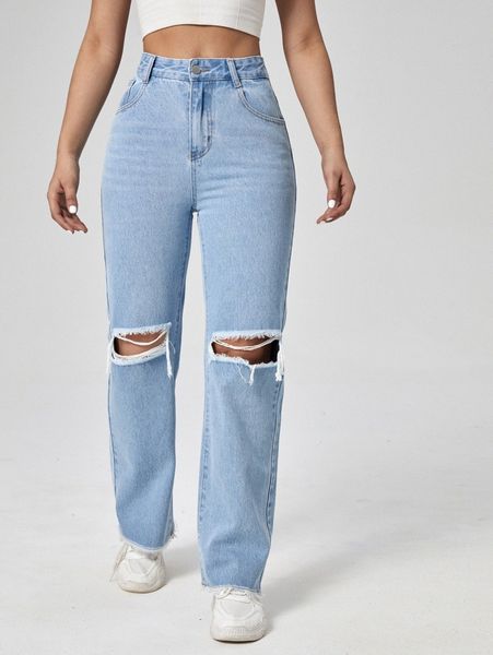

light washed ripped jeans h3yk#, Blue