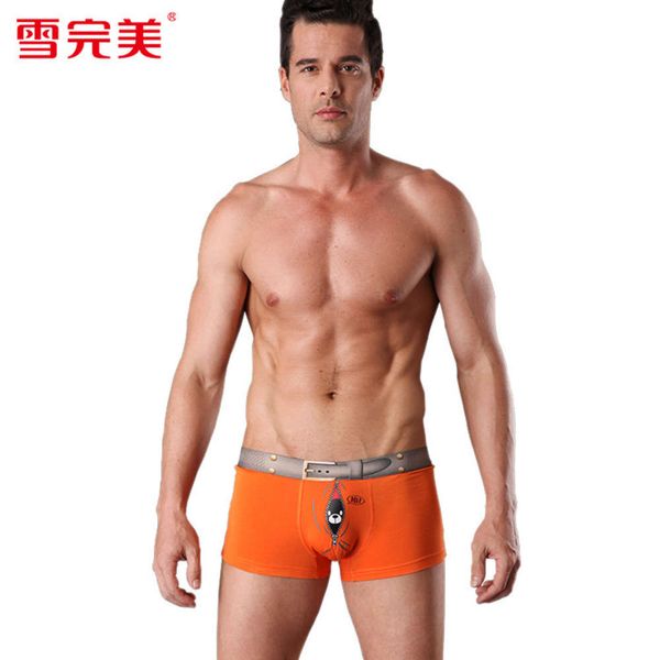 

cartoon underwear breathable comfortable modal men's boxers, Black;white