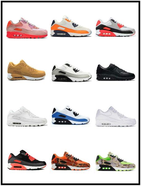 

classic 90 men's women's athletic running shoes big size us 12 sports sneakers day of the dead glasgow cool grey pink all black wh
