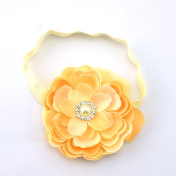

hair accessories 3.5" peony baby headbands 2colors options cute gilrs flowers headwear infant headband, Slivery;white