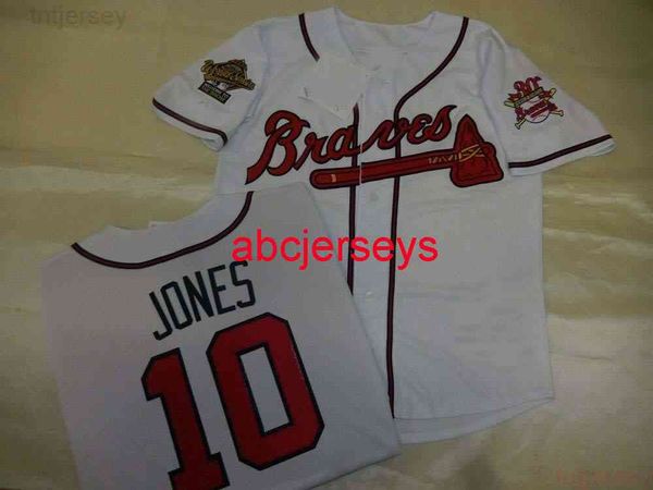 

custom 1995 chipper jones world series baseball jersey new stitch any name number men women youth baseball jersey, Black