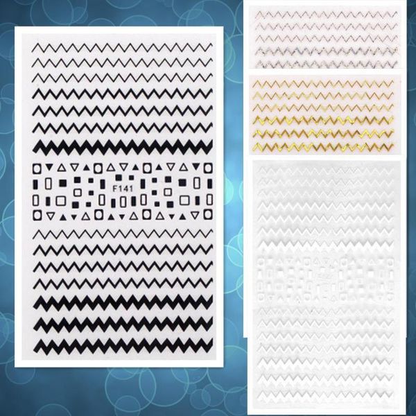 

est f-141 3d nail sticker decal stamping back gule diy decoration tools1, Black