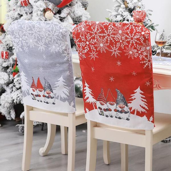 

christmas chair back cover santa clause hat decoration for home year decor decoracion covers