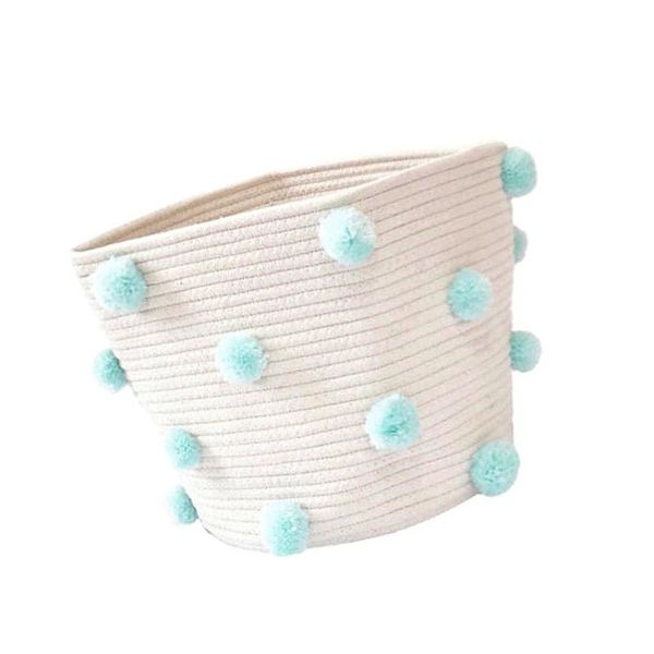 

storage baskets woven basket large capacity cotton organizer bucket multipurpose foldable laundry hamper for home living room