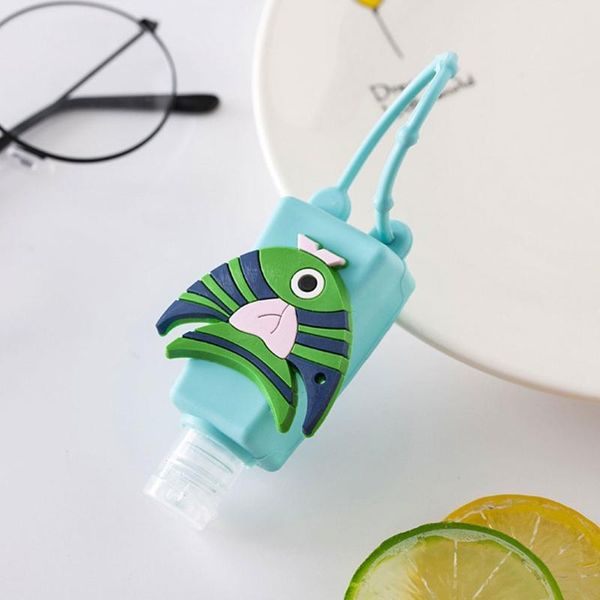 

storage bottles & jars 6 pack 30ml empty squeeze with cartoon fish silicone holder case keychain carrier portable refillable containers