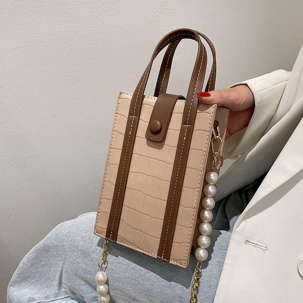 

evening bags luxury pearl vertical single shoulder bag 2021 summer fashion designer crossbody portable tote