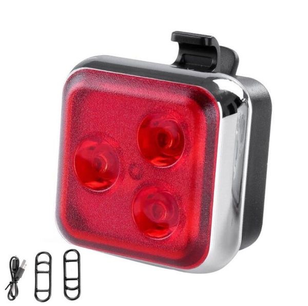 

mini led bicycle tail light usb chargeable bike rear lights ipx6 waterproof safety warning cycling helmet backpack
