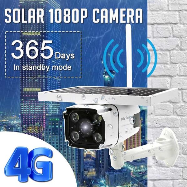 

cameras solar power 4g cctv wifi camera 1080p wireless 10400mah battery powered security outdoor panel rechargeable ip