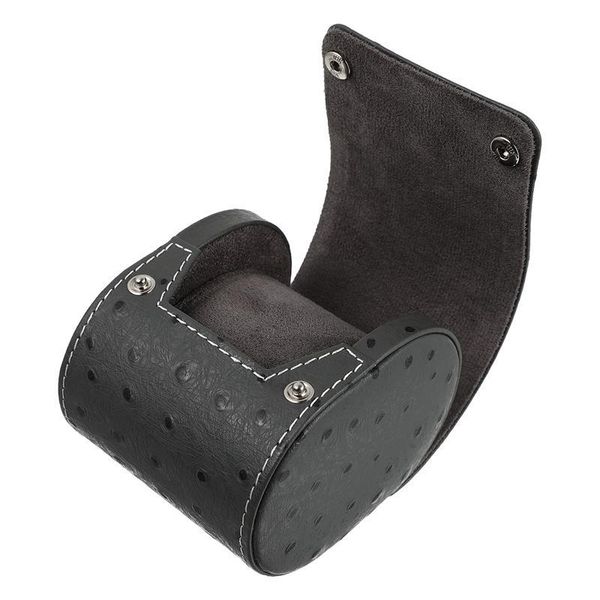

watch boxes & cases 1pc portable storage case leather roll jewelry bag for travel, Black;blue