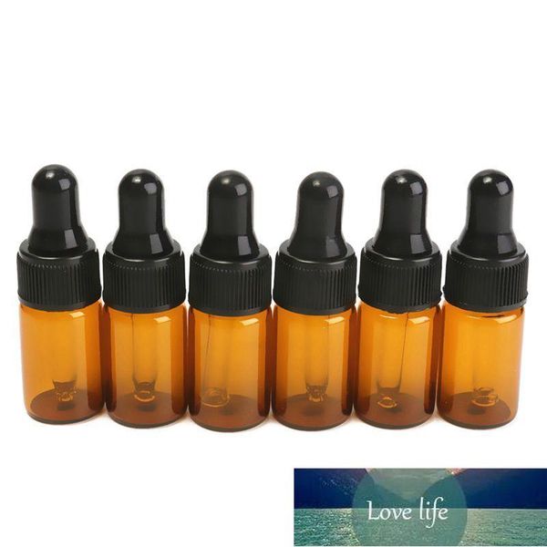 10 pcs 3ml garrafas de gotas de vidro marrom vazio com pipeta para Óleo essencial1 preço de fábrica especialista qualidade Último estilo status original