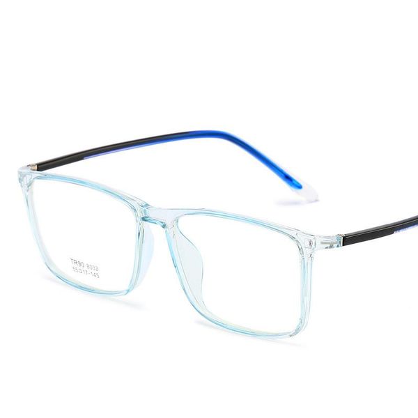 

fashion sunglasses frames square tr90 transparent lens clear red pink blue gray flexible optical eyeglasses rx-able frame oculos de g, Black