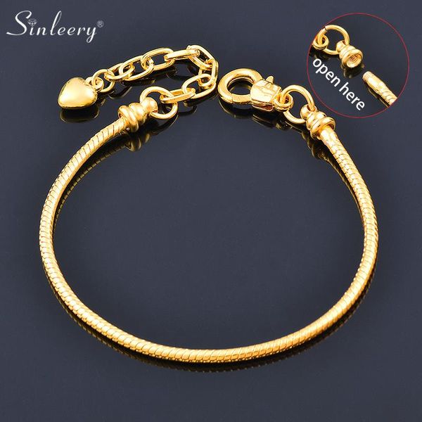 

link, chain sinleery simple classic bracelets for women rose gold silver color on hand fashion jewelry 2021 arrival sl052 ssp, Black