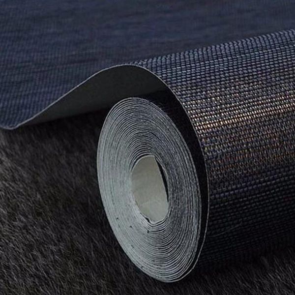 

wallcovering natural sisal textured wallpaper navy blue gold back grasscloth wall paper for home decor wallpapers