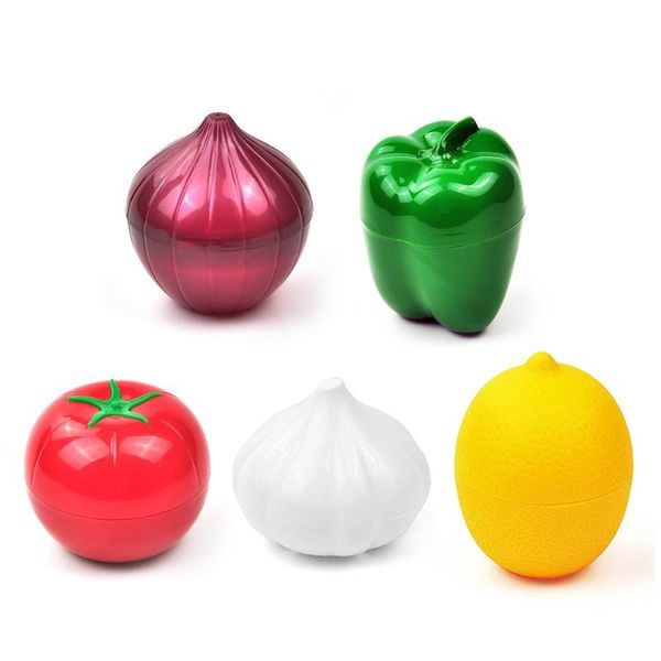 

vegetable box fresh-keeping storage creative tomato pepper onion garlic shape plastic kitchen container bottles & jars