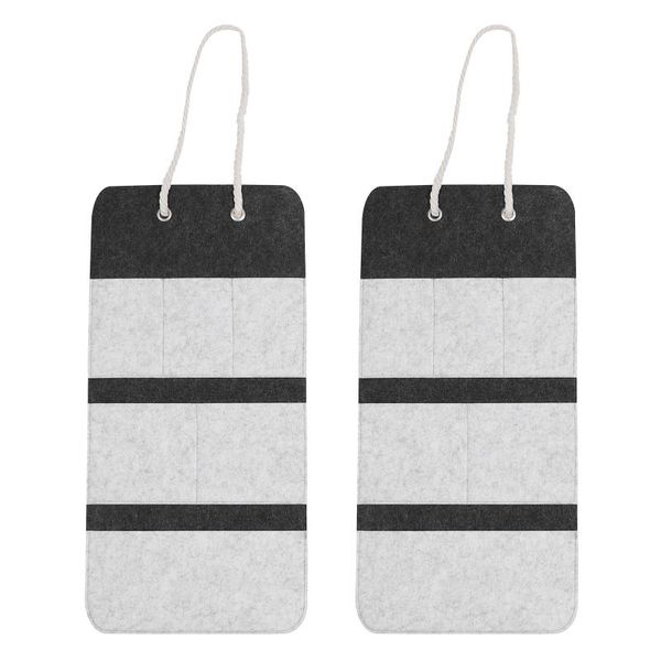 

storage bags 2pcs felt hanging office supply for home