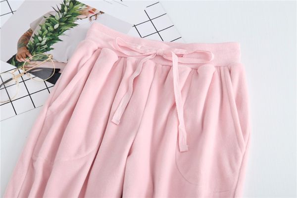 

2021 new home pants for women winter flannel pyjama trousers women pajama pants lounge wear ladies sleeping pants -xxlby air, Black;red