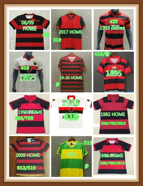 

retro version 1982 1983 1990 1991 flamengo soccer jerseys 82 83 90 91 camisa de futebol guerrero diego football shirt maillot, Black;yellow
