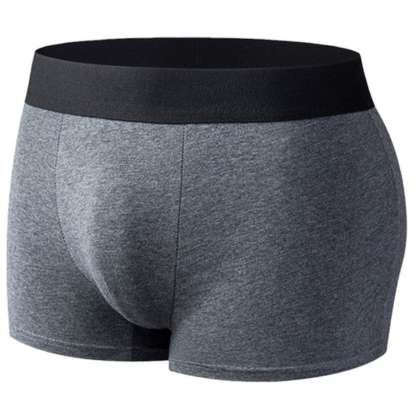 

men's underpants pure cotton four corner large flat angle underpants, Black;white
