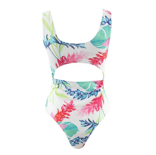 

one-piece suits one piece sportwear bikinis floral print bandage hollow high waist push up monokinis bodysuits swimming femme swimsuits