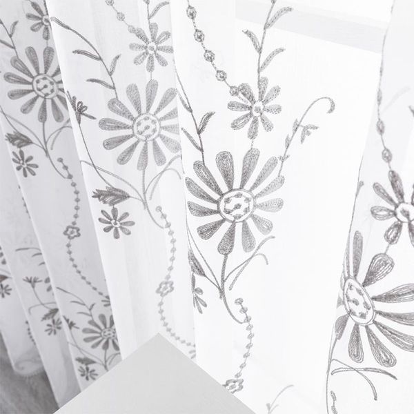 

curtain & drapes cdiy europe white tulle curtains window screen for living room bedroom embroidered voile sheer kitchen door