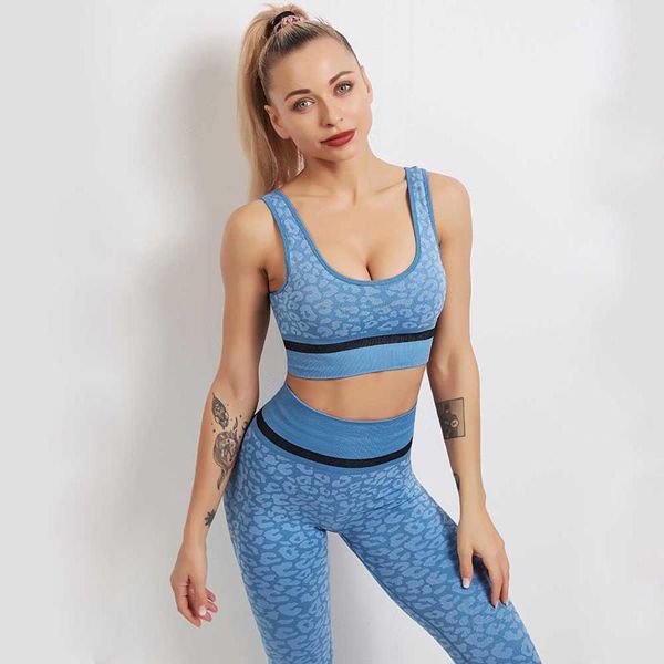 

yoga outfit high waist set women gym clothing 2 pieces fitness suit sportswear seamless tracksuit sports bra leggings
