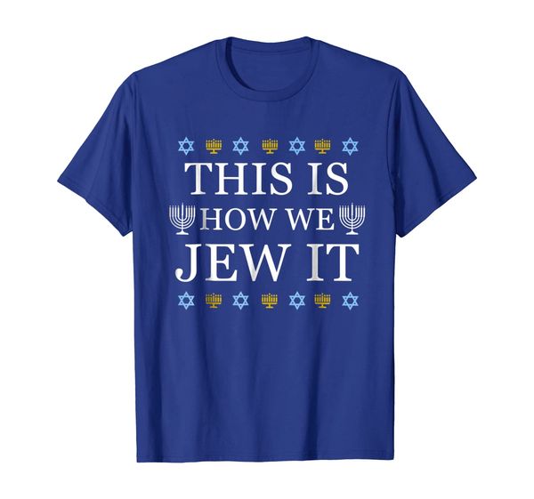 

funny ugly hanukkah sweater shirt - this is how we jew it, White;black