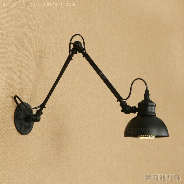 

wall lamp loft industrial adjustable long swing arm fixture vintage edison bulb wandlamp lamparas de pared lights lampen sconce