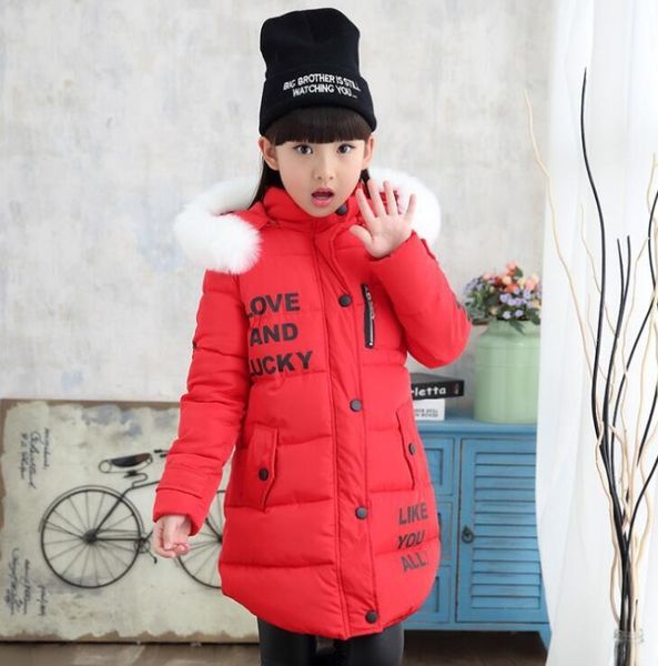

winter girl's cotton-padded jacket, thick mid-length children's baby padded jacket family matching outfits, Blue